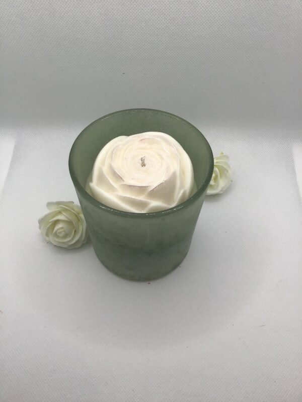 Bougie "verre givré" rouge de fruits