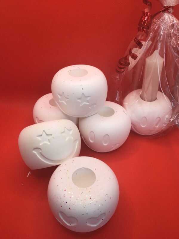 Bougeoir Emoji "les yeux en étoile"